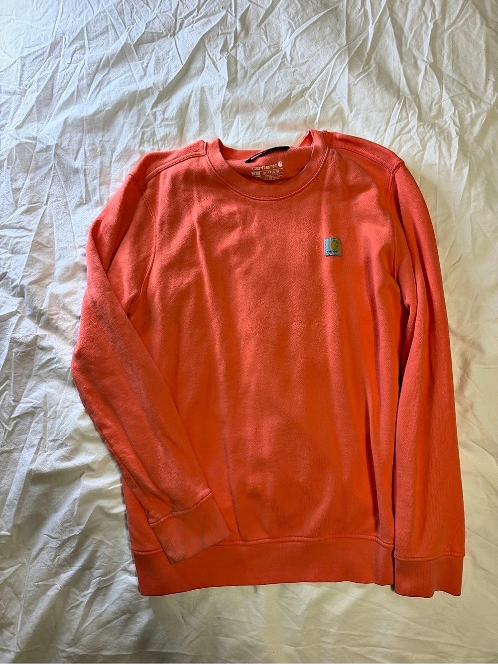 Carhartt Relaxed Fit Crewneck Sweatshirt Orange Size Large